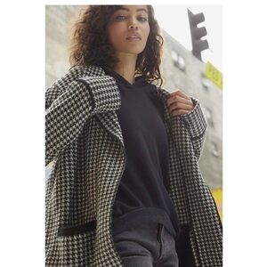 Nation LTD Houndstooth Vanessa Wool Blend Sweater Blazer Size XS